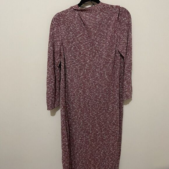 Massimo Dutti Knit Cardigan Sweater Large Red Italian Yarn Made In Spain - Picture 2 of 6